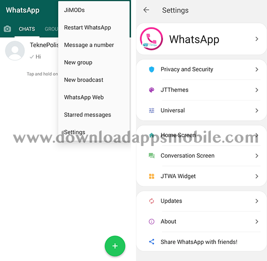 jt whatsapp free download 2022 new version