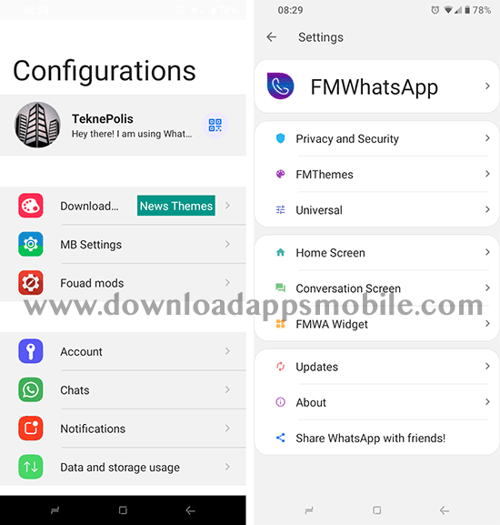 image with the main features of Fouad iOS WhatsApp